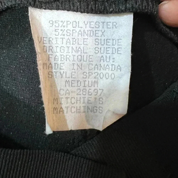 MITCHIE’S PANTS VINTAGE BLACK SUEDE CLASSIC  HIGH WAIST STRETCH SIZE MEDIUM - Picture 13 of 14